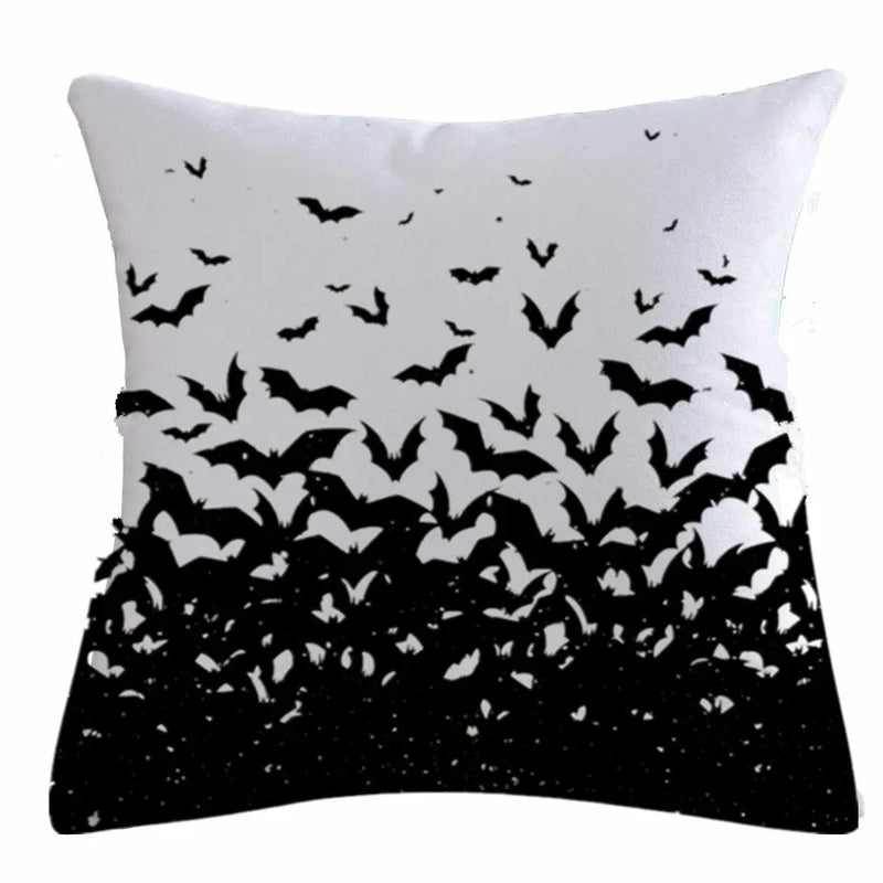 Axyaa Spooky Pumpkin Bat Pillowcase for Home Sofa Cushion Decor