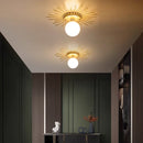 Axyaa Sunflower LED Ceiling Light: Modern Glass Design for Bedroom, Hallway, Living Room
