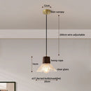 Axyaa Clear Glass LED Pendant Light Chandelier - Home Decor Hanging Lamp
