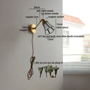 Axyaa Vintage Industrial Green Glass Wall Light with Switch