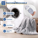 Axyaa Electric Blanket Twin Size - Reversible Faux Fur to Sherpa - 10 Heating Levels