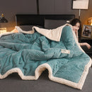 Axyaa Thick Milk Velvet King Size Fleece Sherpa Blanket for Winter Warmth