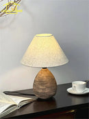 Axyaa Wabi-Sabi Ceramic Jar Table Lamp LED E27 Retro Designer Zen Art Decorative