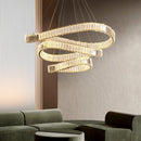 Axyaa Irreglar Steel LED Crystal Chandelier Pendant Lighting