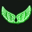 Axyaa Angel Wing Pink Neon LED Sign for Girl Bedroom and Wedding Decor