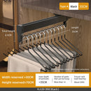 Axyaa Extendable Clothes Rail | Top Mount Wardrobe Hanger | Adjustable Trouser Organiser