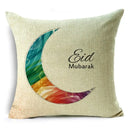 Axyaa Ramadan Theme Linen Pillow Cover in 40cm/45cm and 50cm Square Size
