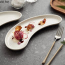 Axyaa White Porcelain Plate - Ceramic Sushi Dessert Snack Dim Sum Molecular Cuisine Plate