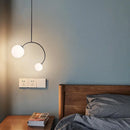 Axyaa Modern Glass Ball Pendant Light for Dining Room Bedroom Study Bar Coffee Decor