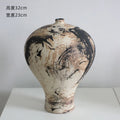Axyaa Handcrafted Ceramic Vase: Wabi-Sabi Modern Art Sculpture for Flower Arrangement