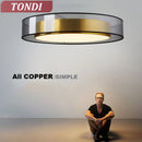 Axyaa Nordic LED Ceiling Lamp Copper Home Decor for Bedroom, Restaurant, Study