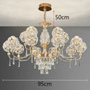 Axyaa Dandelion Crystal Chandelier: Modern Minimalist Luxe Lighting for Living Room, Bedroom, Dining Area