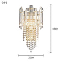 Axyaa Crystal Wall Lamp: Postmodern Trendy Lighting for Living Room, Bedroom & Sofa Background