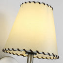 Axyaa White Cloth Lampshade LED Wall Sconce, Elegant Dining Room Lighting Fixtures