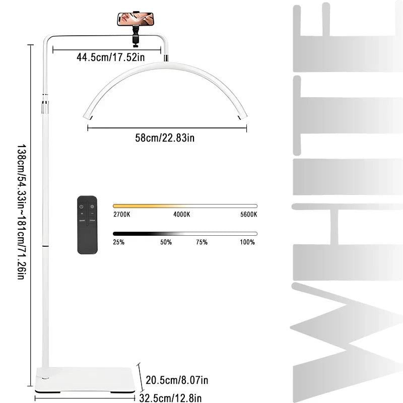 Axyaa 40W LED U-Connector Half Moon Fill Light for Beauty and Nail Art