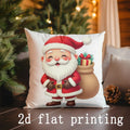 Cute Santa Claus Christmas Pillow Cover for Sofa, Bedroom, Car - Axyaa