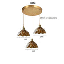 Axyaa Nordic Copper Pendant Light Clear Glass Vintage American Style Lamp