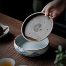 Axyaa Hand-painted Pine Wind Teapot Tray - Ceramic Tea Ceremony Support