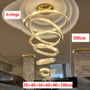 Axyaa Crystal Chandelier Stair Pendant Living Room Lighting Modern Interior Pendant Lights