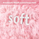 Axyaa Tie-Dye Pink Plush Carpet: Ultra Soft Fluffy Rug for Girl's Bedroom & Living Room