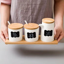 Axya White Ceramic Seasoning Kitchen Set