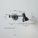 Axyaa Cream LED Swing Long Arm Wall Lamp for Living Room & Bedroom