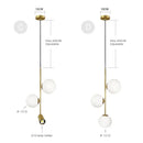 Axyaa Glass Ball LED Chandelier: Nordic Modern Luxury Pendant Light