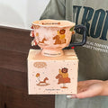 Axyaa Ceramic Mug Set - Unique Coffee Cup for Tea & Beer, Funny & Original Gift