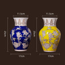 Yellow Qinghua Porcelain Vase: Chinese Style Flower Vase by Axyaa