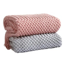 Axyaa Pink Tassels Throw Blanket: Soft, Textured, Cozy Knitted Blanket for Sofa, Couch