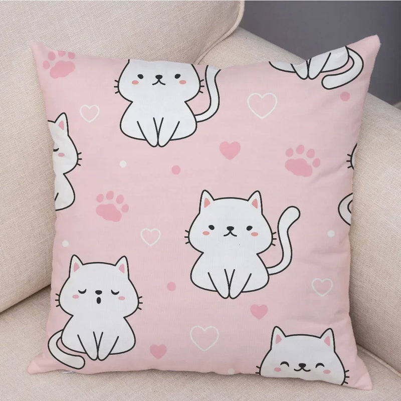 Axyaa Cartoon Animal Cushion Cover: 45*45cm for Living Room, Sofa, Car, Children's Room