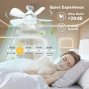 Axyaa E27 Screw Ceiling Fan Light Remote Control Dimmable 3 Color Lights