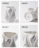 Axyaa White Ceramic Vase for Home Decor and Flower Arrangement