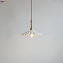 Axyaa Ceramic LED Pendant Lights: 30CM, Wood Copper Socket, Hanging Lamp