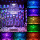 Axyaa Acrylic Crystal LED Table Light: Transparent Prism Night Lights for Bedroom Decor