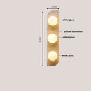 Axyaa Yellow Travertine White Iron Up Down Rotate LED Wall Light