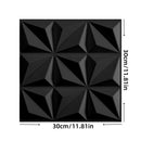 Axyaa 3D PVC Wall Panels for Indoor & Outdoor Decor, Pack of 12, Black & White