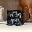 Axyaa Irregular Couple Ceramic Mug Set - Minimalist Milk Coffee Cup