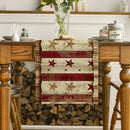 Axyaa Wood Grain Table Runner: Farmhouse Dining Decor for Holiday Parties & Home Tables