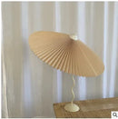 Axyaa Retro Pleated Umbrella Table Lamp Swing Iron Art for Master Bedroom