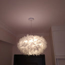 Axyaa Modern Feather LED Pendant Chandelier for Bedroom and Study Room