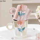 Axya Pearlescent Tulip Ceramic Coffee Mug - High Beauty Breakfast Cup