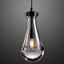 Axyaa Luxury Crystal Raindrop Pendant Light Kitchen Island Brushed Nickel Lighting