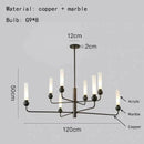 Axyaa Copper Marble Chandelier: Modern Luxury Pendant Lamp for Living Room, Kitchen, Bedroom