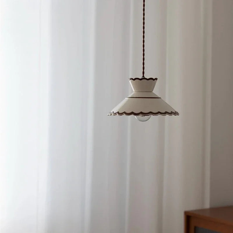 Axyaa Ceramic Pendant Lamp LED Hanglamp for Home Decoration