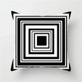 Axyaa Geometric Stripe Pillowcase with English Letter Design