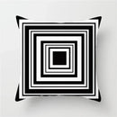 Axyaa Geometric Stripe Pillowcase with English Letter Design