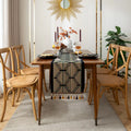 Axyaa Ethnic Tassel Jacquard Table Runner for Home Party Decor