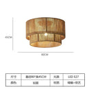 Axyaa Rattan Chandelier Woven Ceiling Lamp - Country Style Decoration