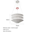 Axyaa Scandinavian Tyvek Pendant Lamp: Nordic Chandelier for Home Decor